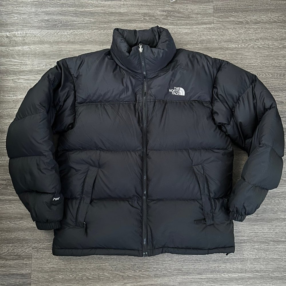 Men's North Face 1996 Retro Nuptse Puffer Down Jacket Black Size Large